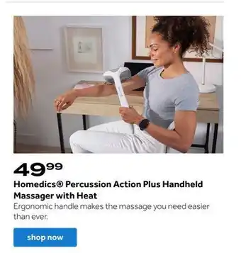 Bed Bath & Beyond Homedics® percussion action plus handheld massager with heat offer