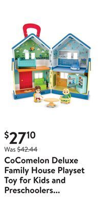 Walmart Cocomelon deluxe family house playset toy for kids and preschoolers (style may vary) offer