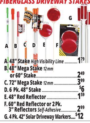 Ocean State Job Lot Driveway markers offer