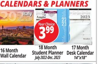 Ocean State Job Lot Calendars & planners offer