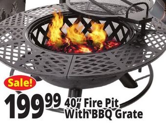 Ocean State Job Lot 40" fire pit with bbq grate offer