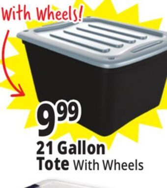 Ocean State Job Lot Storage essentials 21 gallon tote offer