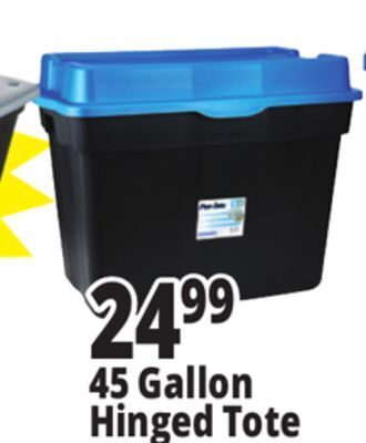Ocean State Job Lot Storage essentials 45 gallon hinged tote offer