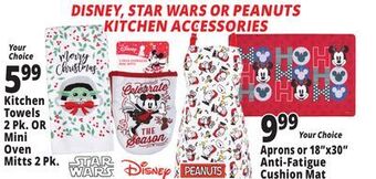 Ocean State Job Lot Disney, star wars or peanuts kitchen accessories offer