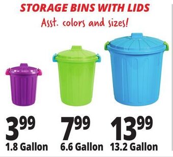 Ocean State Job Lot Storage bins with lids offer