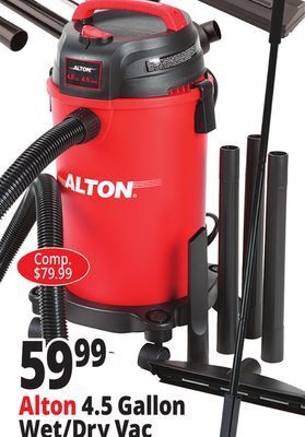 Ocean State Job Lot Alton 4.5 gallon wet/dry vac offer