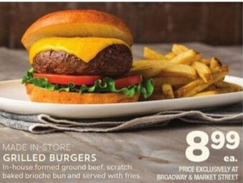 Albertsons Grilled Burgers offer