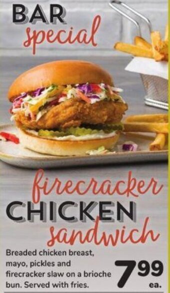 Albertsons Firecracker Chicken Sandwich offer
