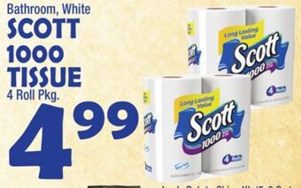 Bravo Supermarkets Scott 1000 tissue offer