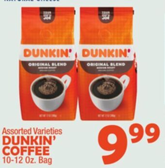 Bravo Supermarkets Dunkin' coffee offer