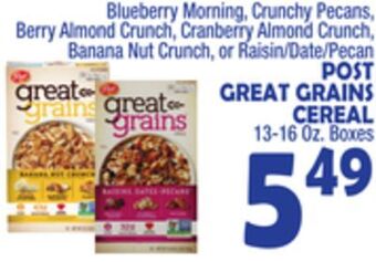 Bravo Supermarkets Post great grains cereal offer