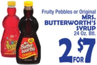 Bravo Supermarkets Mrs. butterworth's syrup offer