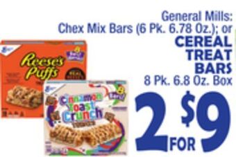 Bravo Supermarkets Cereal treat bars 8 pk. 6.8 oz. box offer