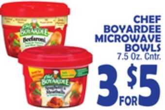 Bravo Supermarkets Chef boyardee microwave bowls offer