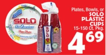 Bravo Supermarkets Solo plastic cups offer