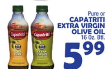 Bravo Supermarkets Capatriti extra virgin olive oil offer