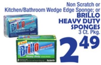 Bravo Supermarkets Brillo heavy duty sponges offer