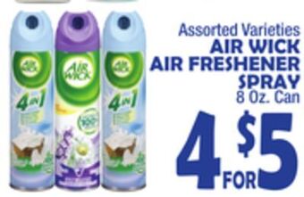 Bravo Supermarkets Air wick air freshener spray offer
