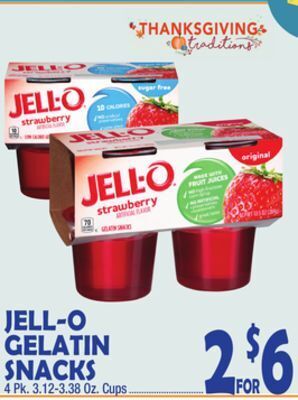 Bravo Supermarkets Jell-o gelatin snacks offer