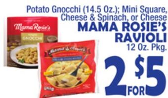 Bravo Supermarkets Mama rosie's ravioli, 12 oz. pkg. offer
