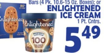 Bravo Supermarkets Enlightened ice cream, 1 pt. cntrs offer