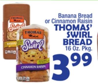 Bravo Supermarkets Thomas' swirl bread offer