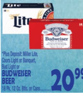 Bravo Supermarkets Budweiser beer offer