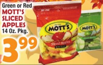 Bravo Supermarkets Mott's sliced apples offer