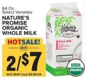Food Lion Nature's Promise Organic Whole Milk 64oz offer