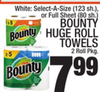 C Town Bounty huge roll towels 2 roll pkg. offer