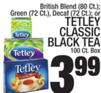 C Town Tetley classic black tea 100 ct. box offer