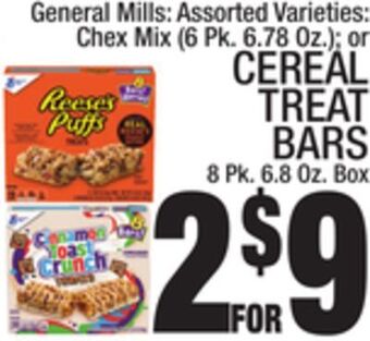 C Town Cereal treat bars 8 pk. 6.8 oz. box offer