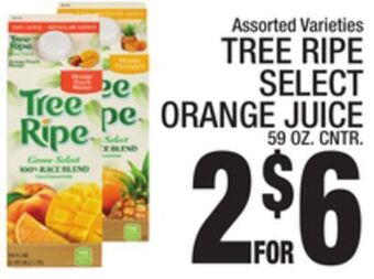 C Town Tree ripe select orange juice offer
