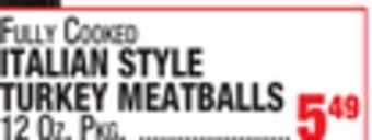 C Town Italian style turkey meatballs offer