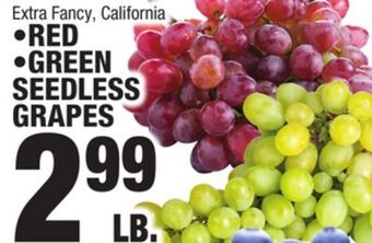 C Town • red • green seedless grapes offer