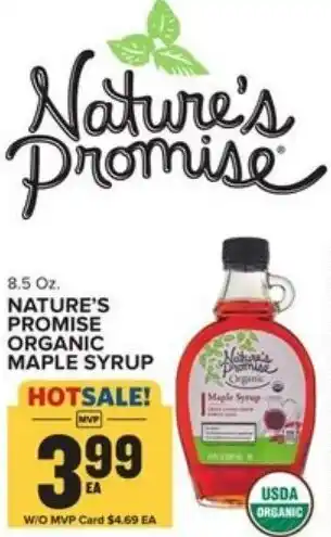 Food Lion Nature's Promise Organic Maple Syrup 8.5 oz offer