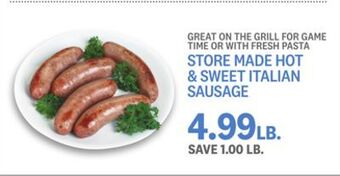 Kings Food Markets Store made hot & sweet italian sausage offer