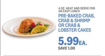 Kings Food Markets Pre-baked crab, crab & shrimp or crab & lobster cakes offer