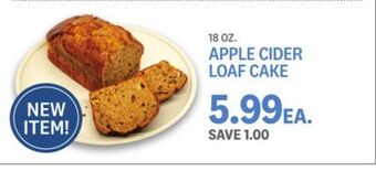 Kings Food Markets Apple cider loaf cake offer