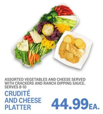 Kings Food Markets Crudité and cheese platter offer