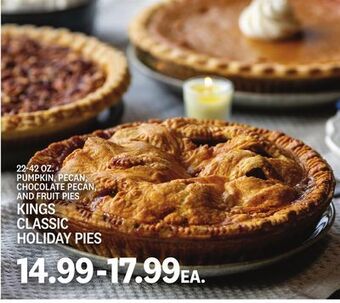 Kings Food Markets Kings classic holiday pies offer