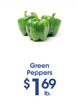 Price Rite Green peppers offer