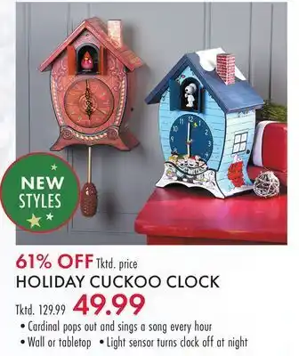 Boscov's Holiday cuckoo clock offer