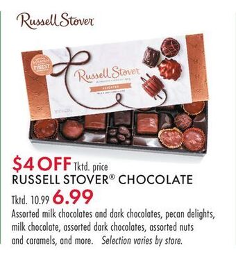 Boscov's Russell stover® chocolate offer