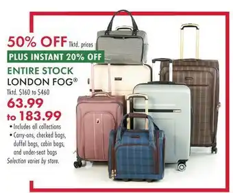 Boscov's Entire stock london fog® offer