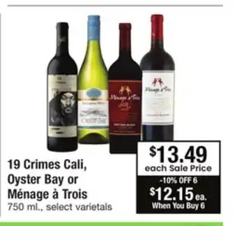 ACME 19 crimes cali, oyster bay or ménage à trois offer