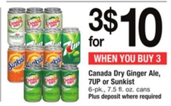 ACME Canada dry ginger ale, 7up or sunkist offer