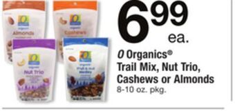 ACME O organics® trail mix, nut trio, cashews or almonds offer
