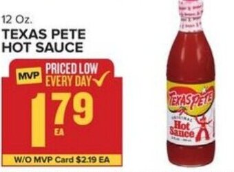 Food Lion Texas Pete Hot Sauce 12 oz offer