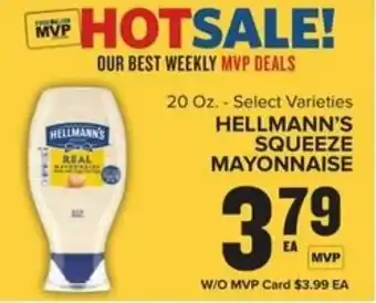 Food Lion Hellman's Squeeze Mayannaise 20 oz offer